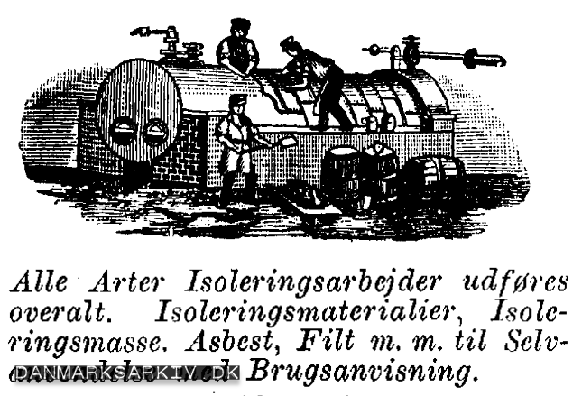 Dansk Isoleringsfabrik - Asbestfilt til selvmontering med Brugsvejledning - 1915