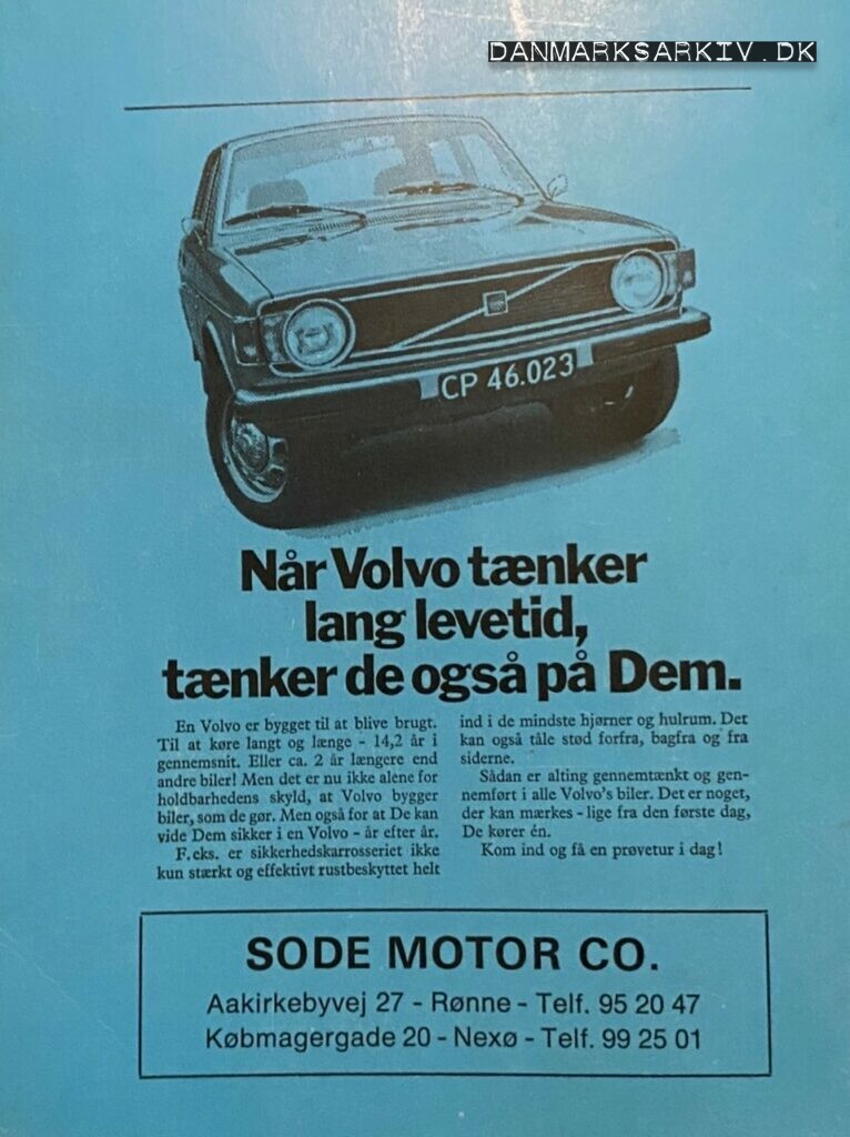 Volvo forhandler Sode Motor Co. - 1973