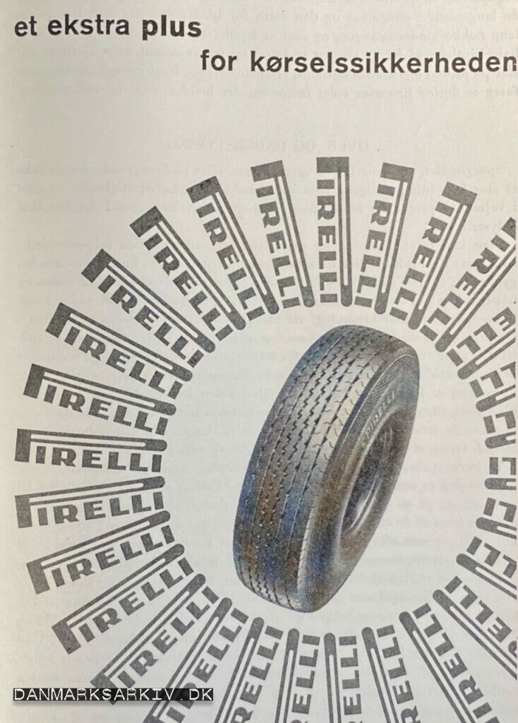 Pirelli dæk reklame - 1960'erne