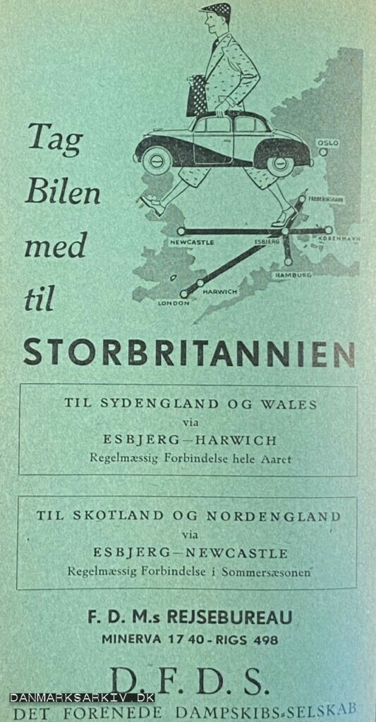 DFDS - Tag bilen med til Storbritannien - 1960'erne