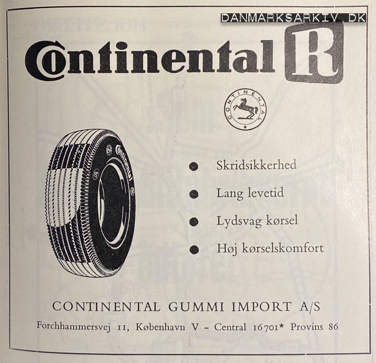 Continental R - Continental Gummi Import A/S - 1960'erne