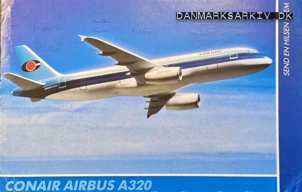 Conair Airbus A320 - Postkort