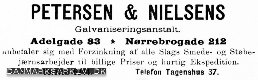 Petersen & Nielsens Galvaniseringsanstalt - 1900