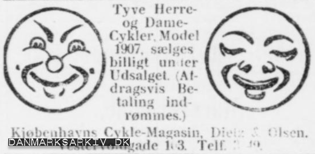 Udsalg hos Kjøbenhavns Cykle-Magasin - 1908