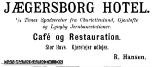 Jægersborg Hotel - Stor Have - Kjøretøjer udlejes - 1898
