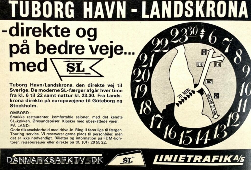 Skandinavisk Linietrafik - Tuborg Havn-Landskrona, den direkte vej til Sverige