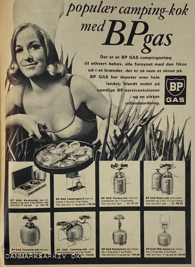Populær camping-kok med BP gas - 1968