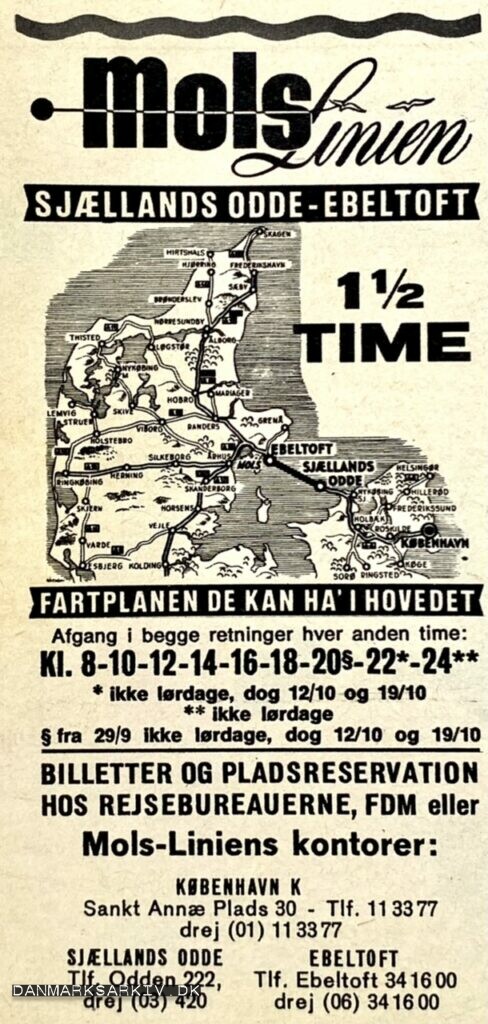 Molslinien - Sjællands Odde-Ebeltoft 1,5 time