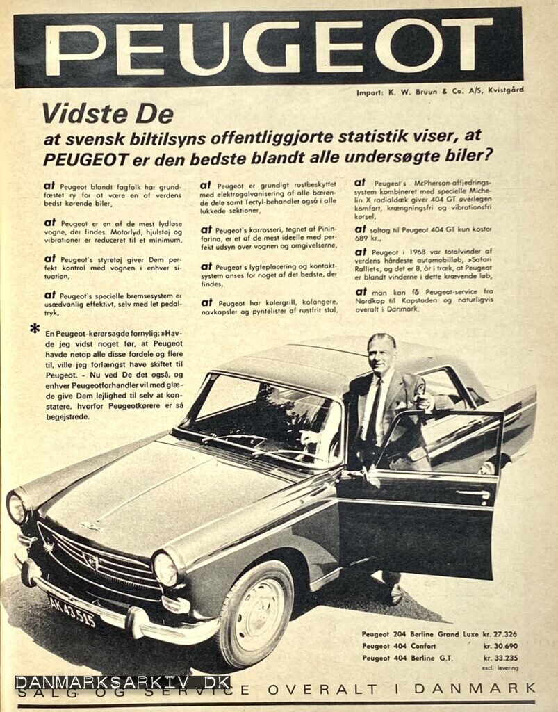 Vidste De at svensk biltilsyns offentliggjorte statestik viser, at PEUGEOT er den bedste blandt alle undersøgte biler?