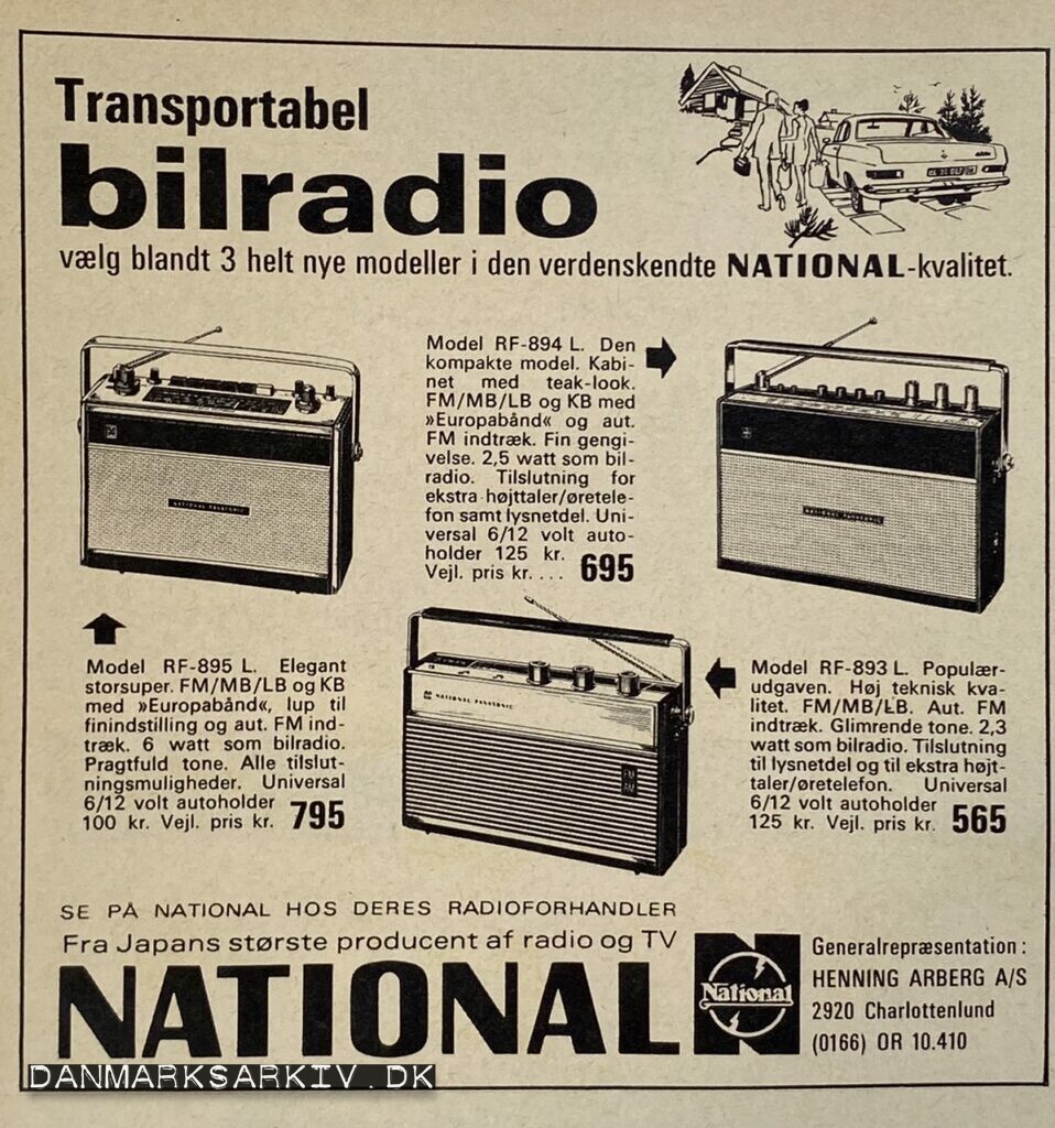 National - Transportabel bilradio - Henning Arberg