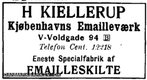 Kjøbenhavns Emailleværk - Annonce 1916