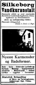 Silkeborg Vandkuranstalt - Danmarks ældste og mest anerkendte kursted for medicinske sygdomme - Jærn- og radiumholdige kilder - 1916