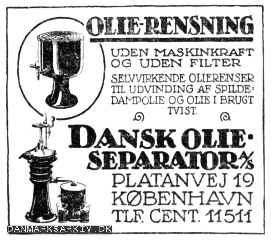 Dansk Olieseperator A/S - Olierensning uden maskinkraft og uden filter - April 2019