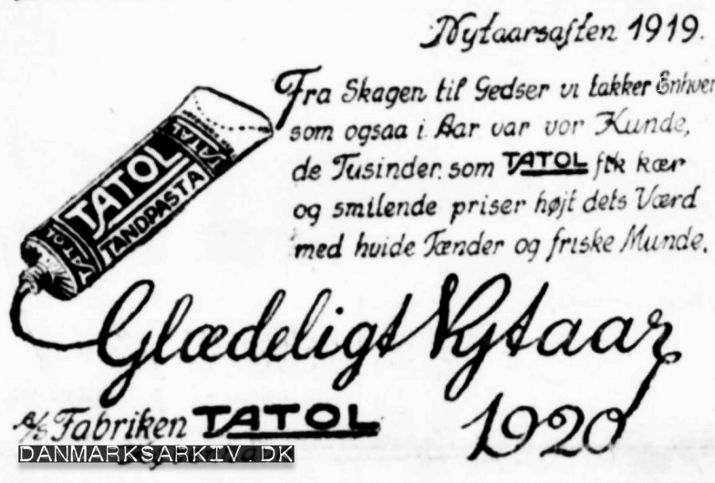 Tatol reklame - Nytår 1920