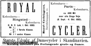 Royal Cycler - Største udvalg af damecycler i Skandinavien - 1893