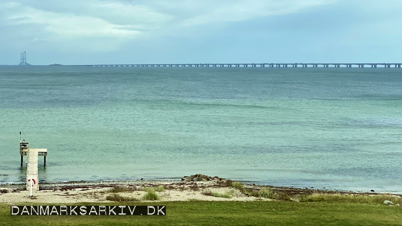 Storebæltsbroen set fra Hotel Nyborg Strand