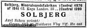 Mineralvandsfabriken Solbjerg af 1941