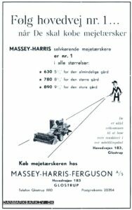 Massey-Harris-Ferguson A/S - Følg hovedvej nr.1 når De skal købe mejetærsker