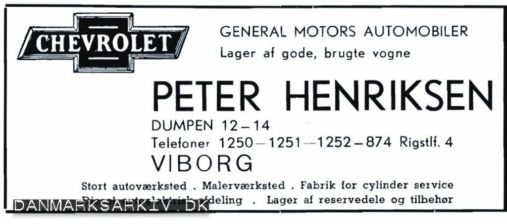 Peter Henriksen - Chevrolet og General Motors forhandler i Viborg