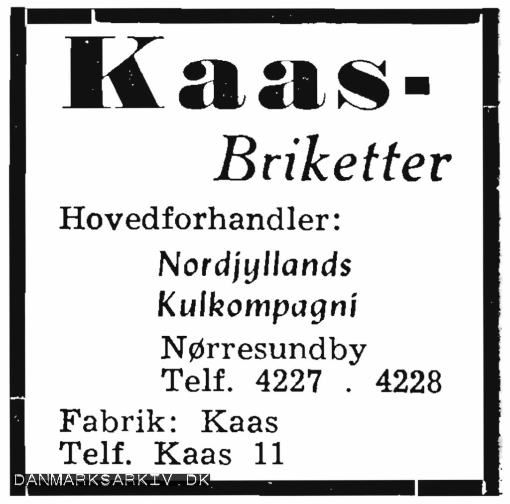 Nordjyllands Kulkompagni - Kaas Briketter