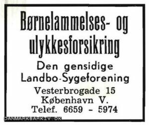 Den gensidige Landbo-Sygeforening - Børnelammelses- og ulykkeforsikring