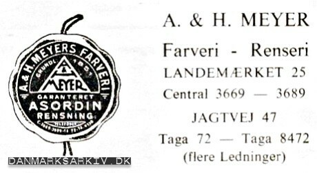 A. & H. Meyers Farveri - Garanteret Asordin rensning