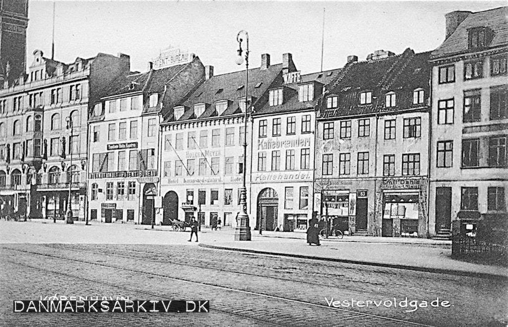 Vestervoldgade - Vestervoldgade København - Holger Meyers Hotel Knabstrupsgaard - Internationalt Patent-Bureau - Bøssemager Cito