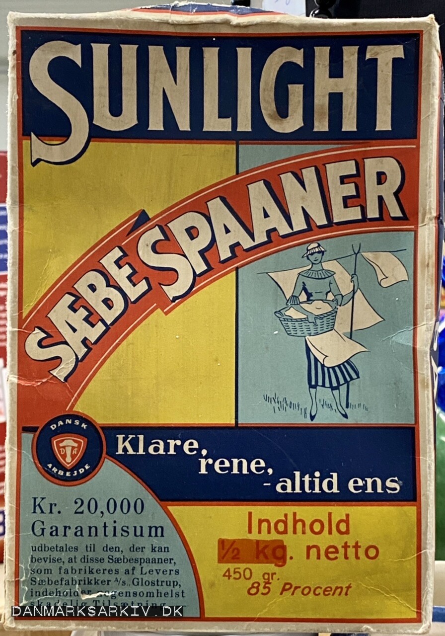 Sunlight Sæbe Spåner - Klare, rene og altid ens - Dansk Arbejde - Levers Sæbefabrikker