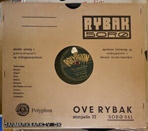 Polyphon gramafonplade fra Ove Rybak i Sorø