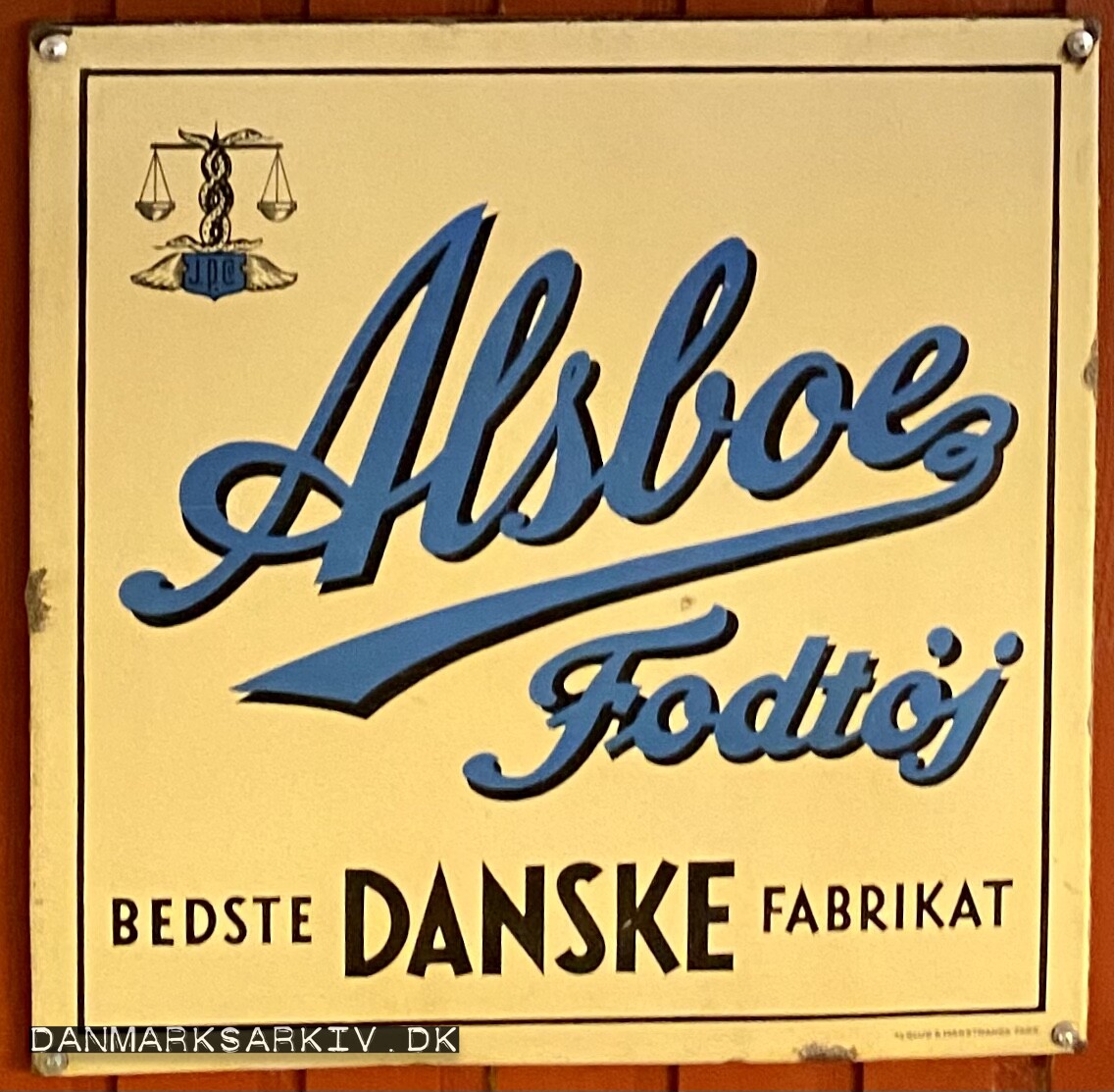 Alsboe Fodtøj - Bedste Danske Fabrikat - Emaljeskilt