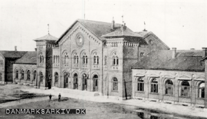 Slagelse Station ved åbningen i 1892 - Postkort