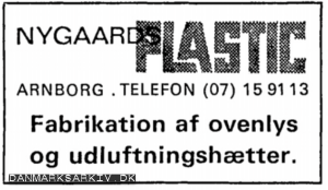 Nygaards Plastic - Fabrikation af ovenlys og udluftningshætter - Arnborg - Telefon (07) 15 91 13