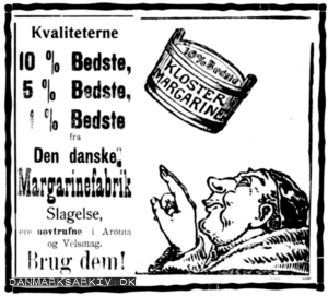 Den Danske Margarinefabrik, Slagelse - Kloster Margarine - 1905