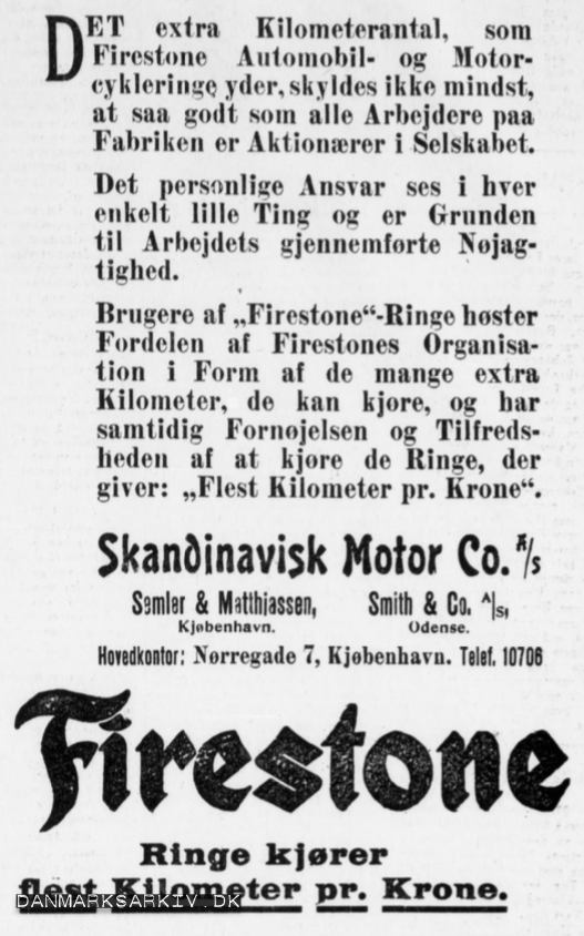 Firestone Ringe giver flest kilometer - 1919